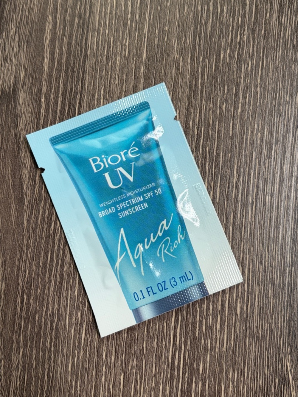 ❤️$1 NWT Biore Aqua Rich UV Weightless Moisturizer SPF 50 Sunscreen 3ml
